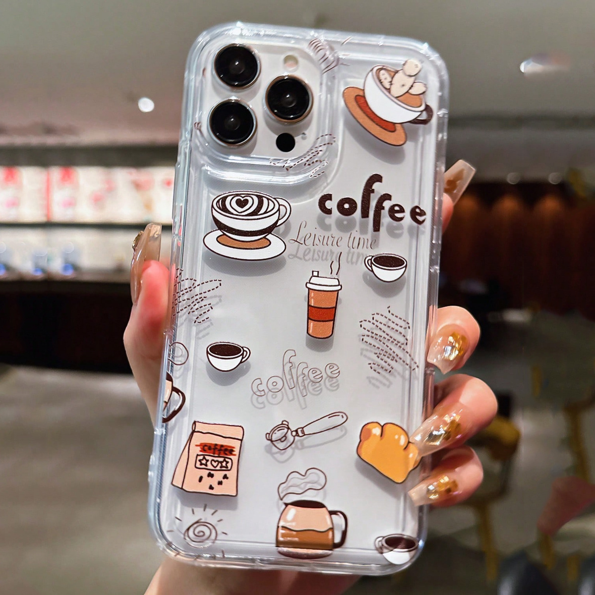 Coffee Tea Etc - Прозрачный противоударный чехол для телефона из