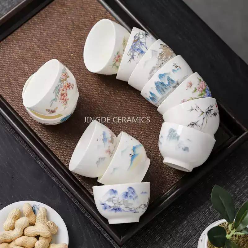 Coffee Tea Set Up - Набор из 4 керамических мини-чашек для