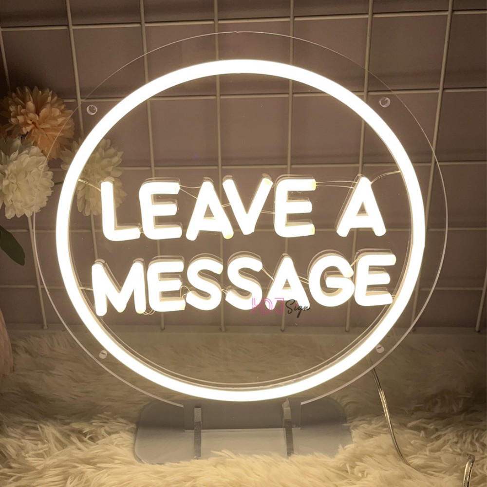 Coffee Tea Neon Sign - Оставьте сообщение, светодиодный неоновый свет, вывеска