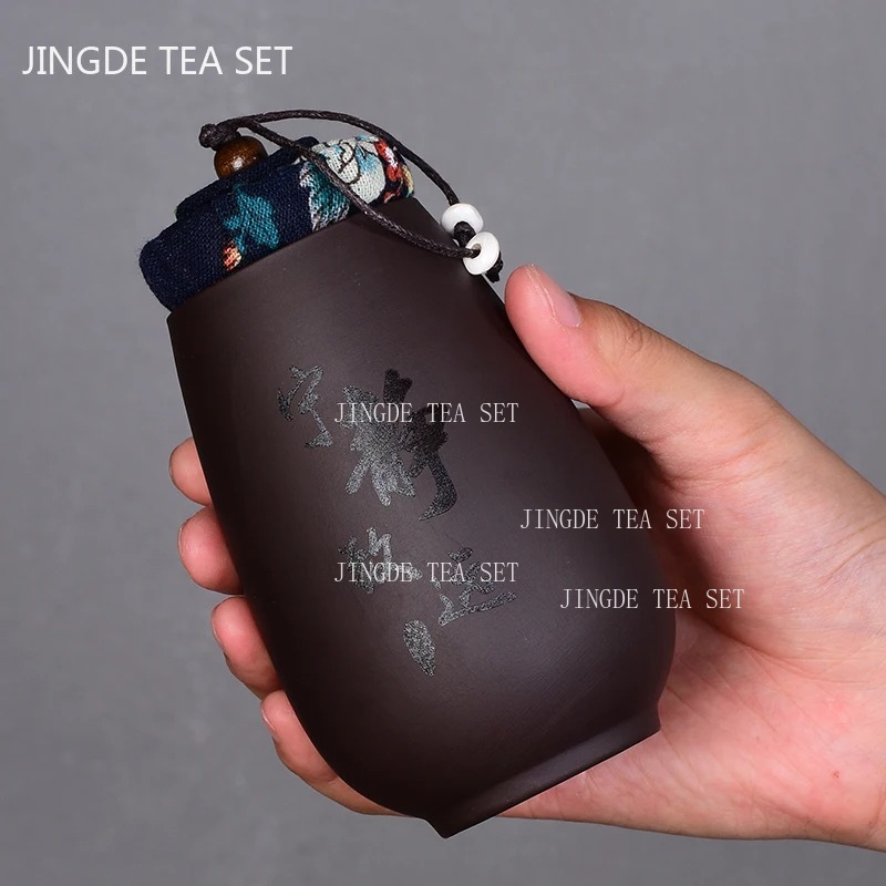 Coffee Tea Jar Set - Китайская маленькая чайная банка с фиолетовым