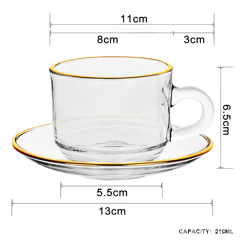 Стеклянные кофейные чашки с зо – обзор и цена Espresso Cup Saucer