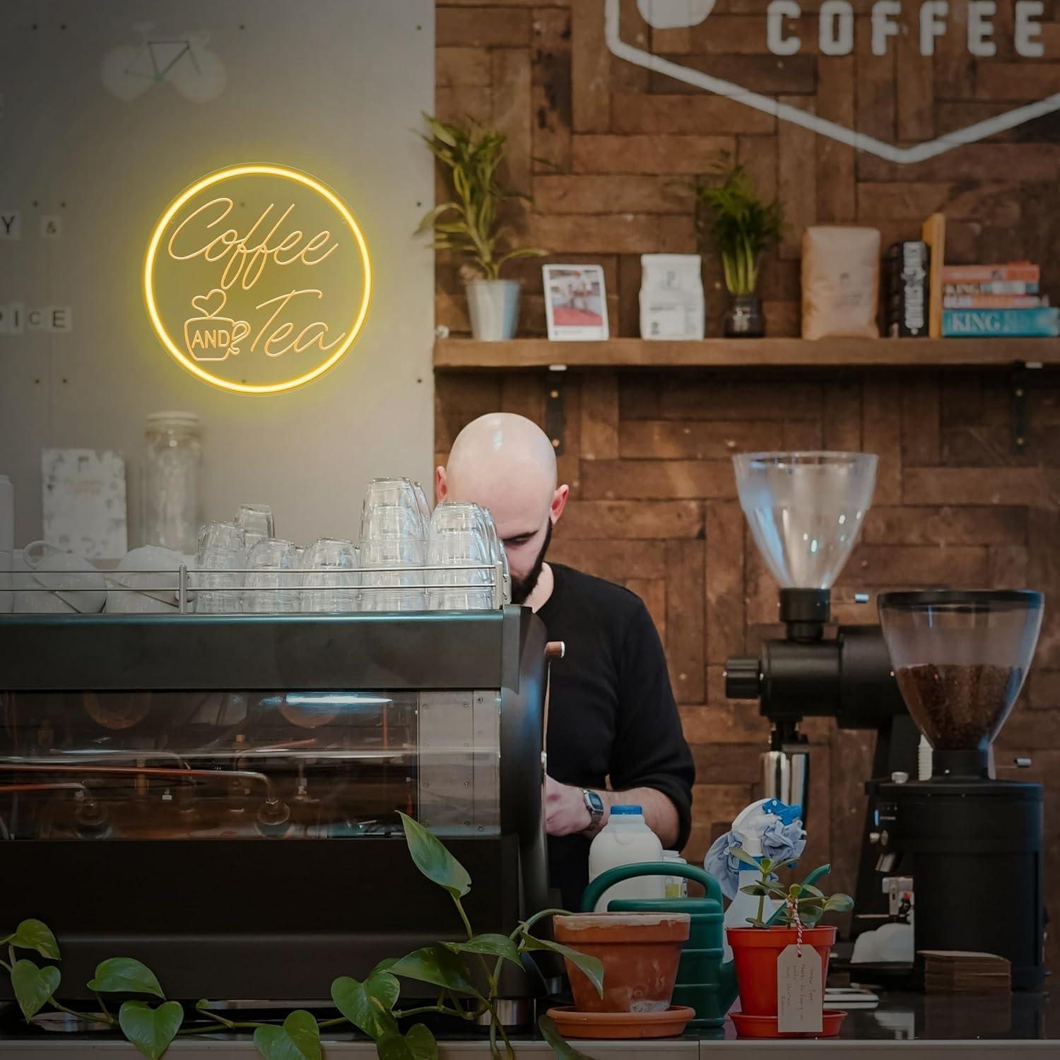 Неоновая вывеска «Кофе и чай»  – обзор и цена Coffee Tea Neon Sign