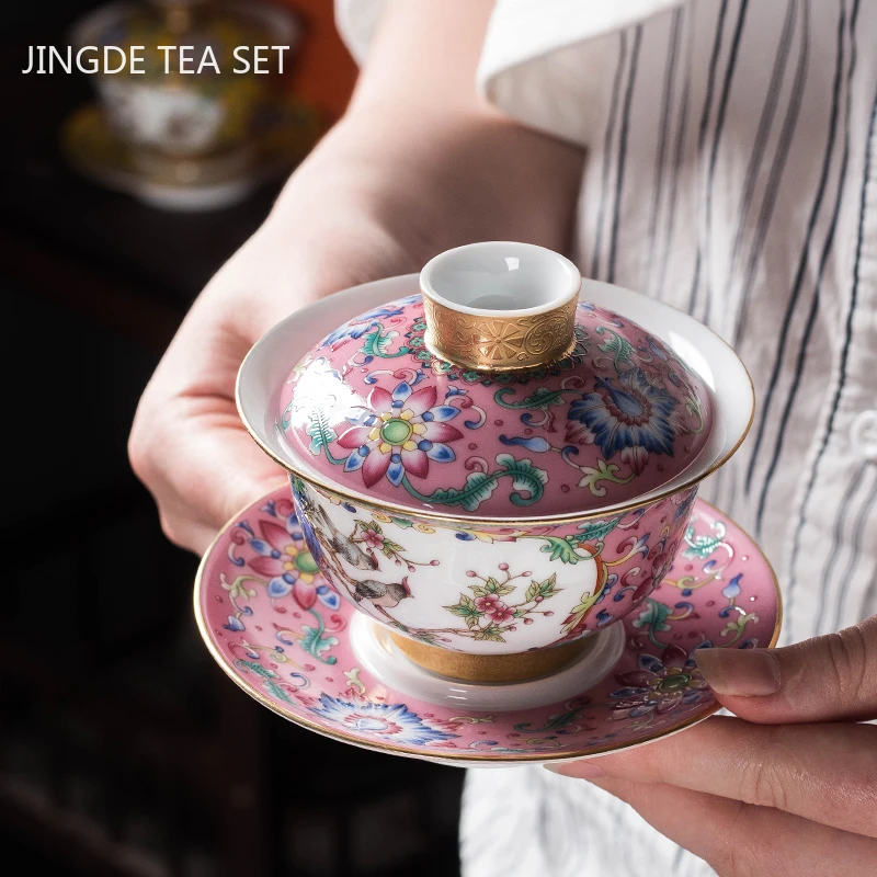 Цзиндэчжэнь эмалированный цвет – обзор и цена Coffee Tea Set Up
