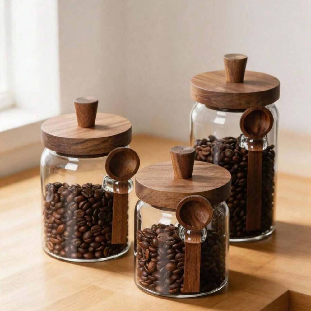 Набор из 3-х прозрачных стекля – обзор и цена Coffee Tea Jar Set