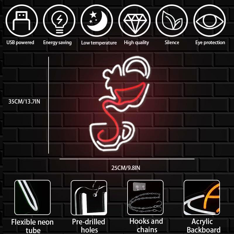 Неоновая вывеска «Наливающийся – обзор и цена Coffee Tea Neon Sign