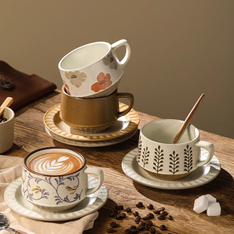 Керамическая чашка в стиле рет – обзор и цена Coffee Tea Set Up