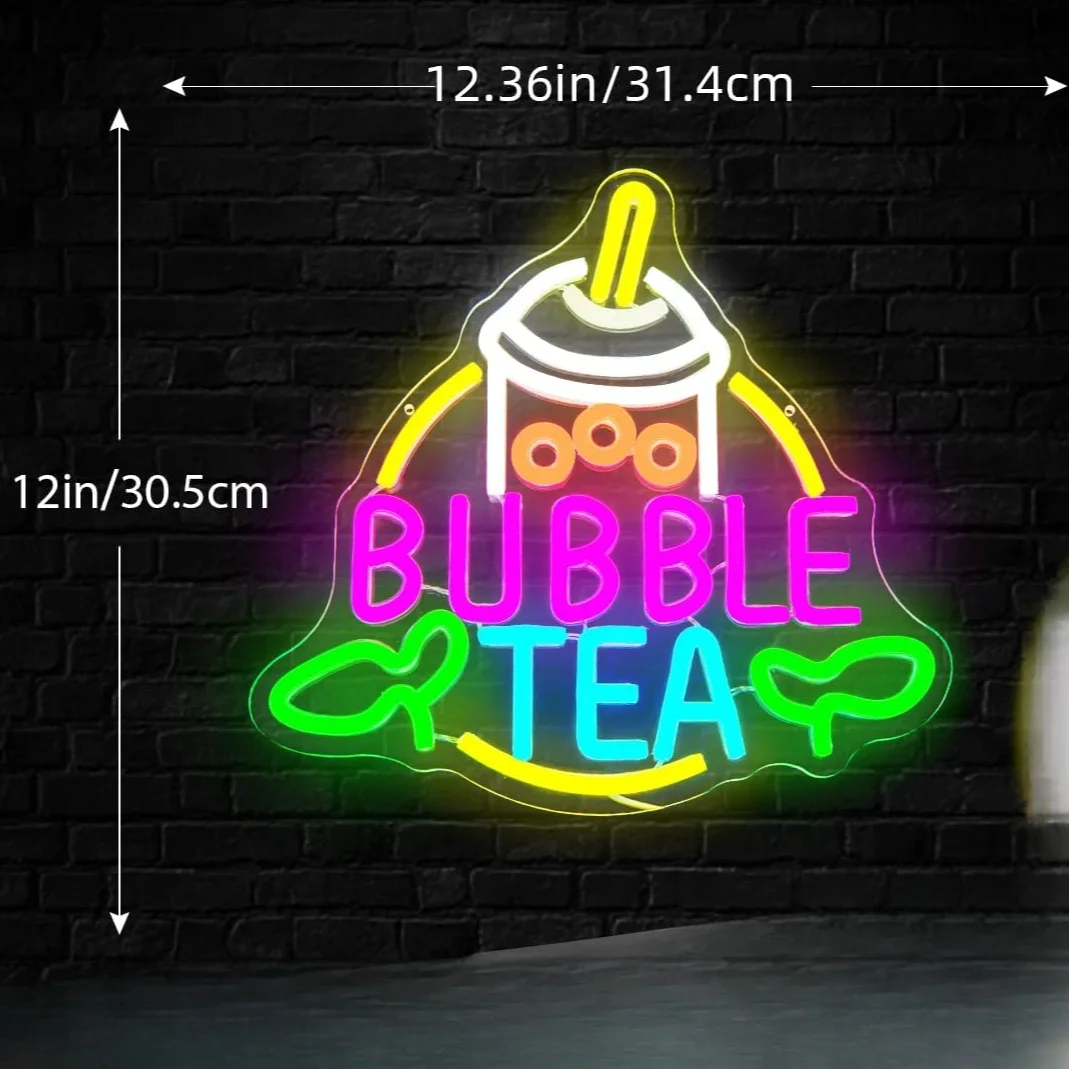 Неоновая вывеска «Баббл-ти» с  – обзор и цена Coffee Tea Neon Sign