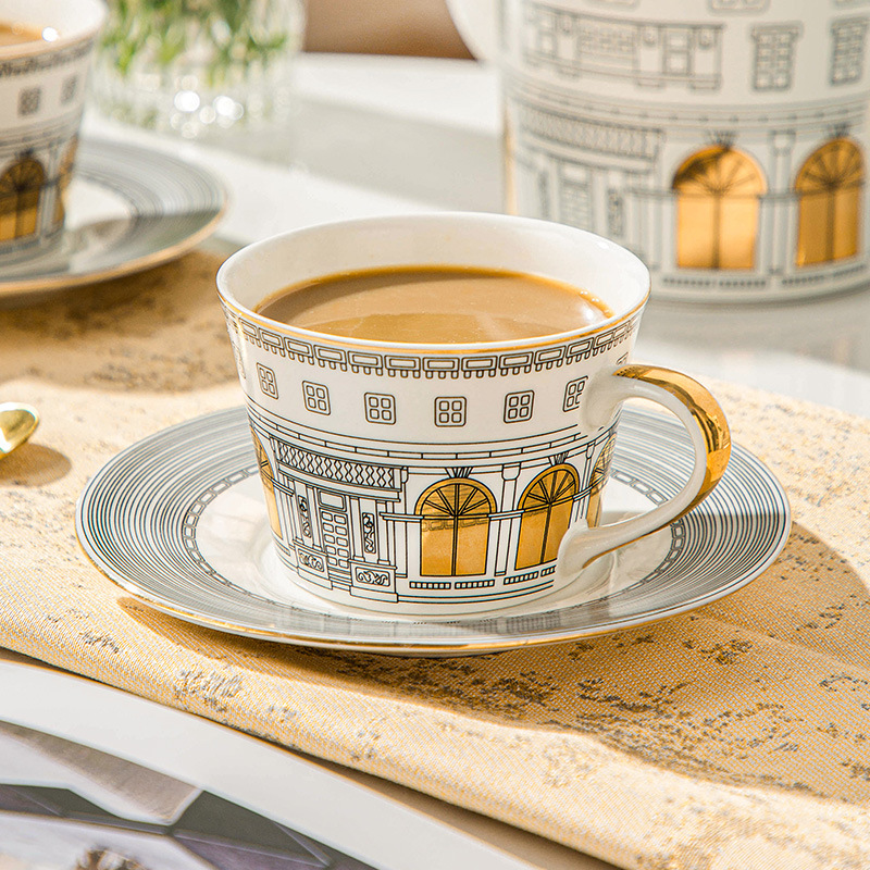 Архитектурная чашка и блюдце,  – обзор и цена Coffee Tea Set Up