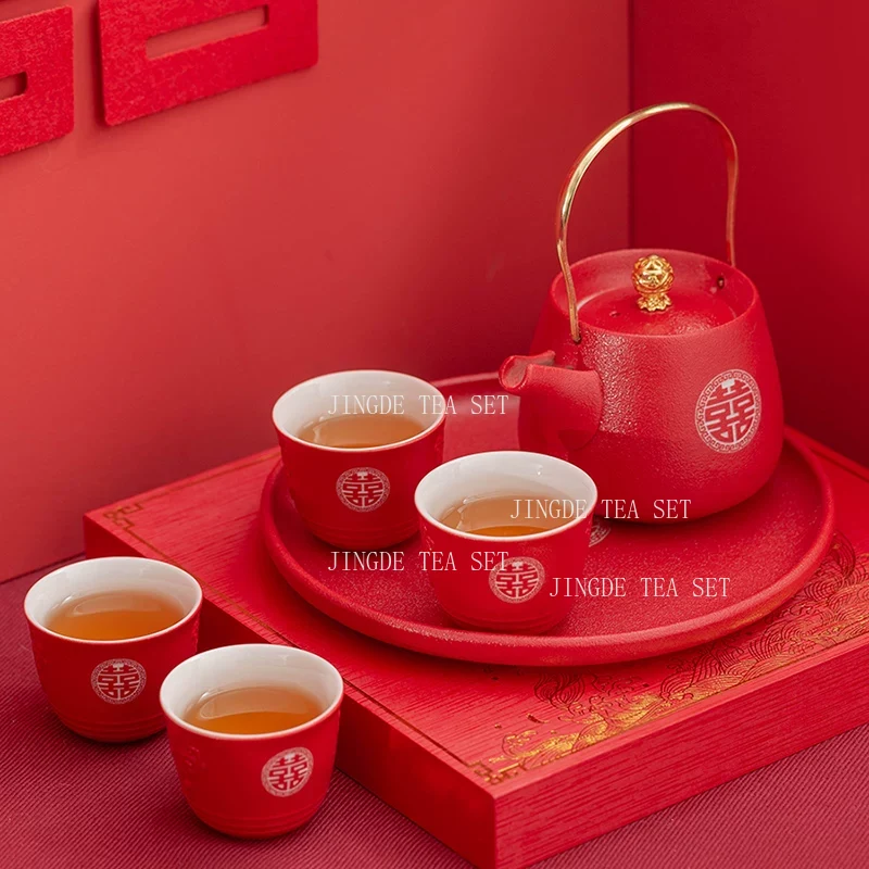 Красный керамический чайный на – обзор и цена Coffee Tea Set Up