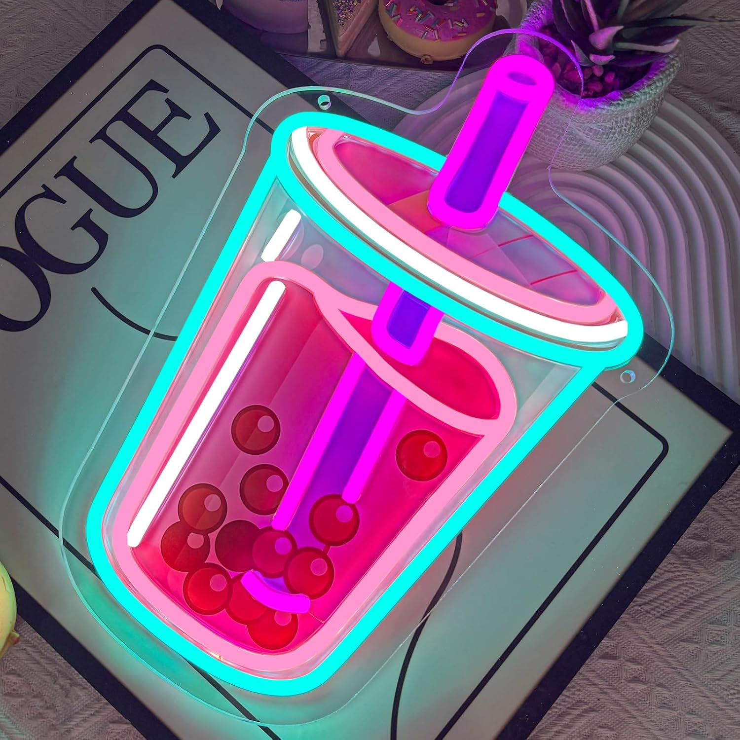 Неоновая вывеска «Баббл-чай» с – обзор и цена Coffee Tea Neon Sign